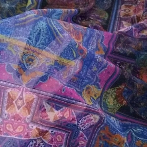 Nwt Lucky In Love Mesh Long Sleeve Women Shirt Top w/ Cami M Medium - Picture 8 of 10